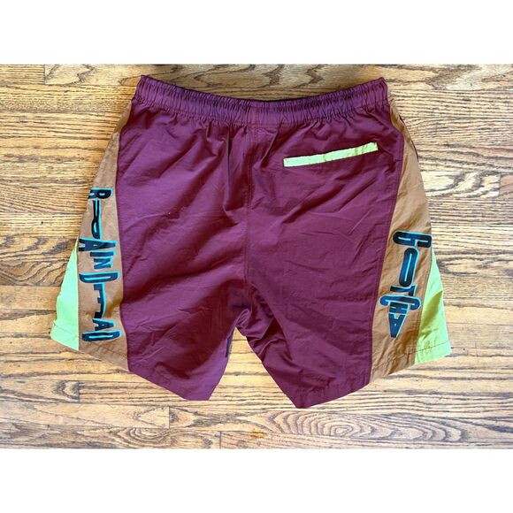 BRAINDEAD Maroon Gotcha 80s Surf Skate Swim Trunks Shorts Mens Size Small - Picture 5 of 7